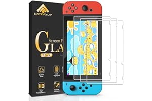 daydayup [3 Pack] Tempered Glass Screen Protector Compatible with Nintendo switch - Transparent HD Clear Anti-Scratch Screen 