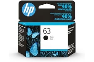 HP 63 Black Ink Cartridge | Works with HP DeskJet 1112, 2130, 3630 Series; HP ENVY 4510, 4520 Series; HP OfficeJet 3830, 4650