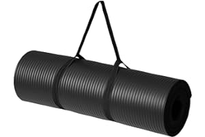 Amazon Basics 1/2 Inch Extra Thick Exercise Yoga Mat with Carrying Strap