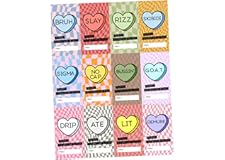 Candy Hearts Slang Words Valentine's Day Cards for School, Gen Alpha Kids, Teens, Tweens, Brain Rot Humor, 2 x 3.5 inches, Se