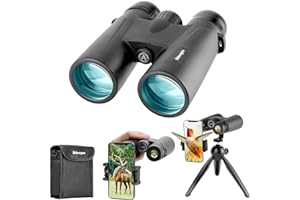 Adorrgon 12x42 HD Binoculars for Adults High Powered with Phone Adapter, Tripod and Tripod Adapter - Large View Binoculars wi