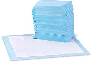 Amazon Basics Dog and Puppy Pee Pads with Leak-Proof Quick-Dry Design for Potty Training, Standard Absorbency, Regular Size, 