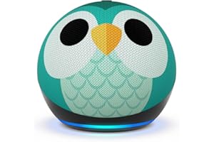 Amazon Echo Dot Kids (newest model), Designed for kids, with parental controls, Includes 1 Year of Amazon Kids+, Owl