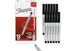 Sharpie Permanent Markers, Ultra Fine Tip Markers Set, Quick Drying And Fade Resistant Artist Marker For Wood, Plastic Paper,