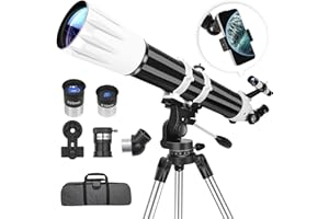 Telescope, 90mm Aperture 900mm Astronomical Refractor Telescope for Adults High Powered - Multi-Coated Professional Telescope