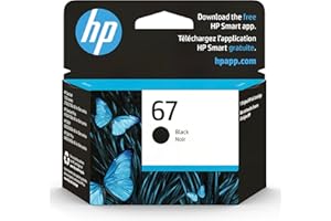 HP 67 Black Ink Cartridge | Works with HP DeskJet 1255, 2700, 4100 Series, HP ENVY 6000, 6400 Series | Eligible for Instant I