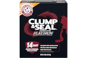 ARM & HAMMER Clump & Seal Platinum Multi-Cat Complete Odor Sealing Clumping Cat Litter with 14 Days of Odor Control, 37 lbs, 