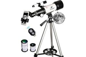 Gskyer Telescope, 70mm Aperture 400mm AZ Mount Astronomical Refracting Telescope for Kids Beginners - Travel Telescope with C