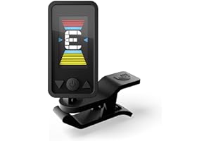 D'Addario Accessories Guitar Tuner - Eclipse Headstock Tuner - Clip On Tuner for Guitar - Great for Acoustic Guitars & Electr