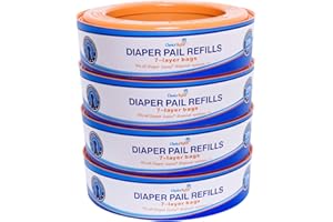 ChoiceRefill Compatible with Diaper Genie Pails, 4-Pack, 1080 count