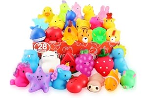 nobasco Squishies, 28 Pack Mochi Squishy Toys - Kawaii Cat Squishys Slow Rising Animals - Party Favors, Goodie Bag, Birthday 