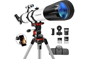 Dianfan Telescope,90mm Aperture 800mm Telescopes for Adults Astronomy,Portable Professional Refractor Telescope for Beginners