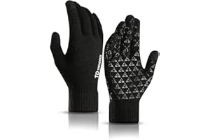 TRENDOUX Winter Gloves for Men Women - Upgraded Touch Screen Cold Weather Thermal Warm Knit Glove for Running Driving Hiking