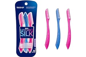 Schick Hydro Silk Touch-Up Dermaplaning Tool with Precision Cover, 3ct | Dermaplane Razor, Face Razors for Women, Eyebrow Raz