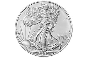 2025 - American Silver Eagle .999 Fine Silver with our Smyrnacoin Certificate of Authenticity Dollar Uncirculated US Mint