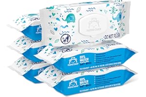 Amazon Brand - Mama Bear 99% Water Based Baby Wipes, Hypoallergenic for Sensitive Skin, Fragrance Free, 432 Count (6 Packs of