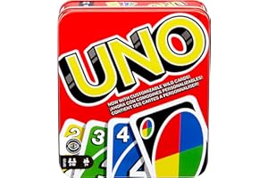 Mattel Games UNO Card Game in a Collectible Storage Tin for Kids, Adults, Families, Parties & Travel, 2 to 10 Players (Amazon