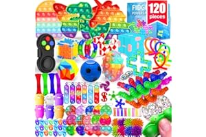 MOZACI Fidget Toys, 120 Pack Fidgets Set Stocking Stuffers for Kids Party Favors Autism Sensory Toy Bulk Adults Kids Boys Gir