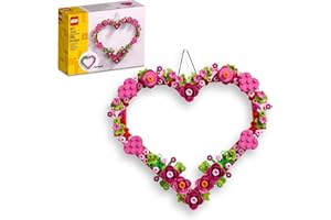 LEGO Heart Ornament Building Toy Set - Fun Arts and Crafts Idea for Girls and Boys, Ages 9+ - Gift for Valentines Day for Kid