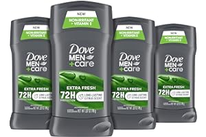 Dove Men + Care Antiperspirant Deodorant, 72hr Sweat & Odor Protection, Vitamin E, Triple Moisturizer, 4 Pack