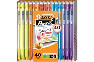 BIC Xtra Smooth Mechanical Pencils with Erasers, Bright Edition Medium Point (0.7mm), Writes Smooth & Dark, Doesn't Smudge, E