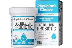 Physician's Choice Probiotics 60 Billion CFU - 10 Strains + Organic Prebiotics - Immune, Digestive & Gut Health - Supports Oc