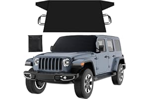 EcoNour Windshield Cover for Ice & Snow | Durable 600D Oxford Fabric | All-Season Frost Blocker Cover for SUVs | Superior Pro