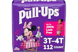 Pull-Ups Girls' Potty Training Pants, Size 3T-4T Training Underwear (32-40 lbs), 112 Count (4 Packs of 28)