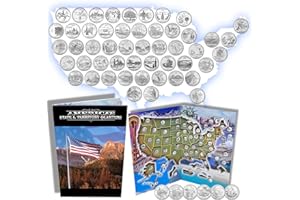 Complete 50 Uncirculated State (99-08) Quarter Collection Set + 6 Territory Quarters from The US Territories Program in a Bea