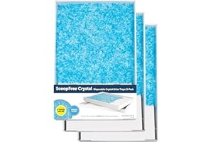 PetSafe ScoopFree Crystal Cat Litter Tray Refills (3-Pack), Compatible with ScoopFree Crystal Litter Boxes, Rapid Odor Elimin