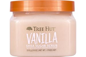 Tree Hut Vanilla Shea Sugar Exfoliating & Hydrating Body Scrub, 18 oz