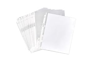 Amazon Basics Clear Sheet Protectors for 3 Ring Binder, 8.5 x 11 Inch,Polypropylene, 100-Pack