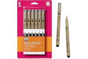 SAKURA Pigma Micron Fineliner Pens - Archival Black Ink Pens - Pens for Writing or Drawing - Holiday Gifts for Artists, Craft