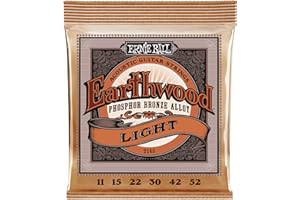 Ernie Ball Earthwood Light Phosphor Bronze Acoustic Guitar Strings, 11-52 Gauge (P02148)