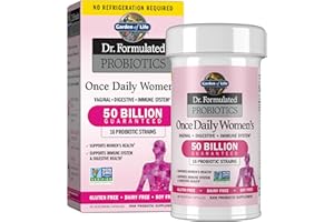 Garden of Life Once Daily Dr. Formulated Probiotics for Women 50 Billion CFU 16 Probiotic Strains with Organic Prebiotics for