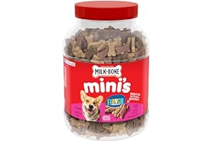 Milk-Bone Flavor Snacks Mini Dog Biscuits, Flavored Crunchy Dog Treats, 36 Ounce Container