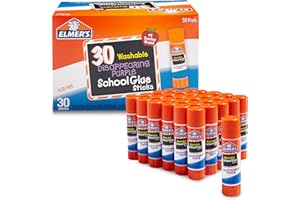 Elmer's Disappearing Purple School Glue Sticks, Washable, 7 Grams, 30 Count