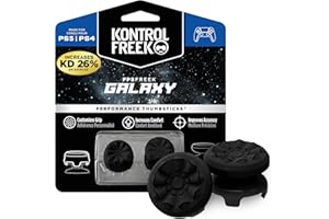 KontrolFreek FPS Freek Galaxy Black for PlayStation 4 (PS4) and PlayStation 5 (PS5) | Performance Thumbsticks | 1 High-Rise, 