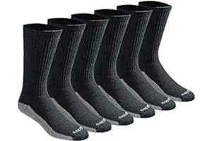 Dickies Men's Dri-Tech Moisture Control Crew Socks, Available in M-XXL (6, 12, 18 Pairs)