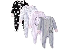 Gerber Baby Girls' 4 Pack Sleep 'N Play Footie