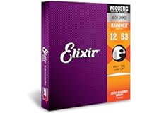 Elixir Strings, Acoustic Guitar Strings, 80/20 Bronze with NANOWEB Coating, Longest-Lasting Bright and Focused Tone with Comf