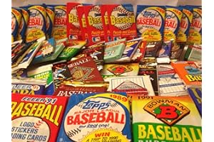 100 Vintage Baseball Cards in Old Sealed Wax Packs - Perfect for New Collectors