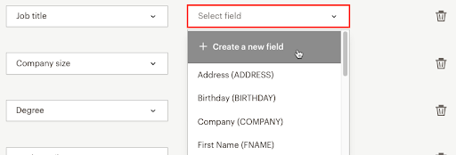 LinkedIn Lead Create Field