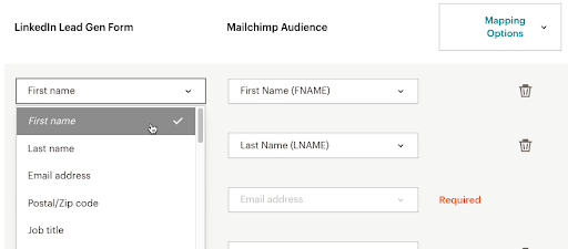 LinkedIn Lead Merge Field