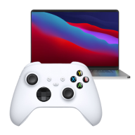 image of a computer and a game controller