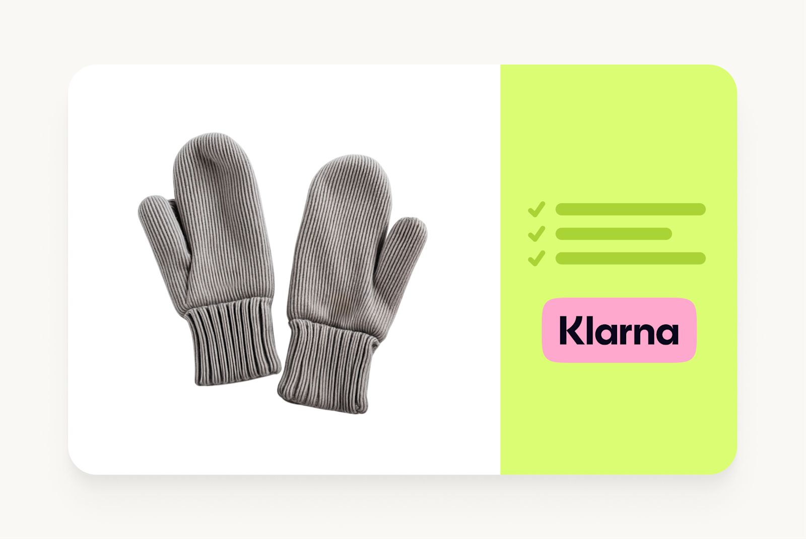 Simplified Klarna screen