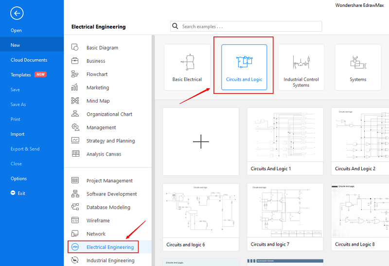 open circuit diagram template category