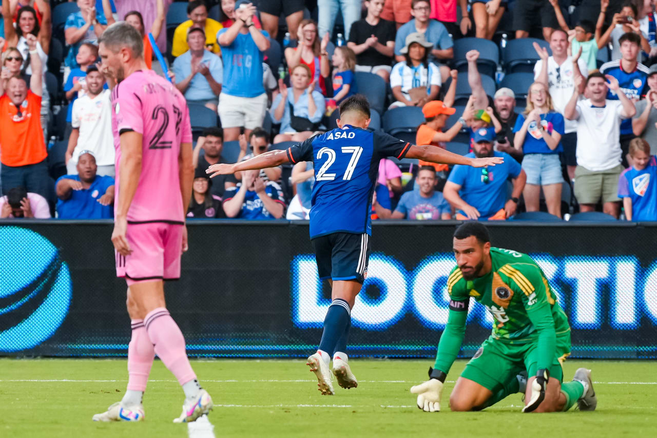 CINCINNATI, OHIO - JULY 6: FC Cincinnati against Inter Miami CF on July 6, 2024 at TQL Stadium in Cincinnati, Ohio.