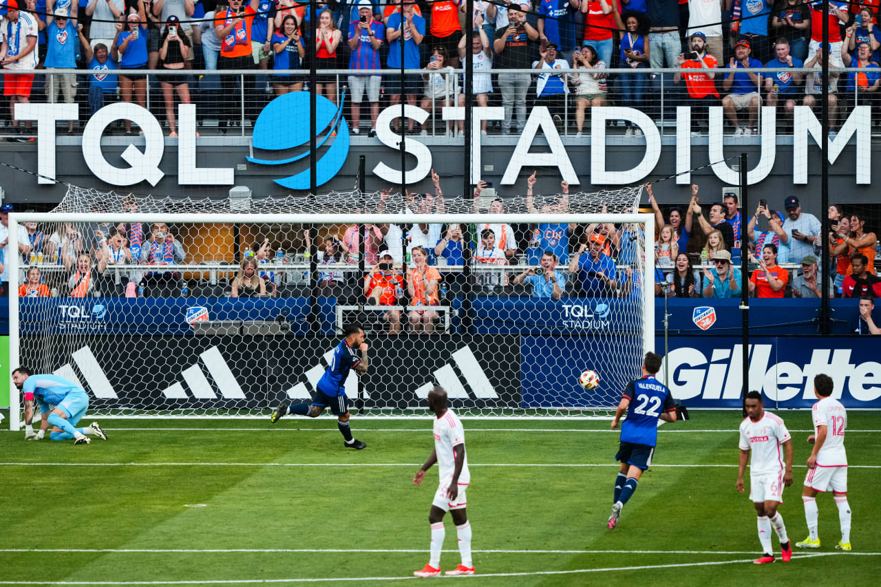 CINCINNATI, OHIO - MAY 18: FC Cincinnati against St. Louis City SC on May 18, 2024 at TQL Stadium in Cincinnati, Ohio.