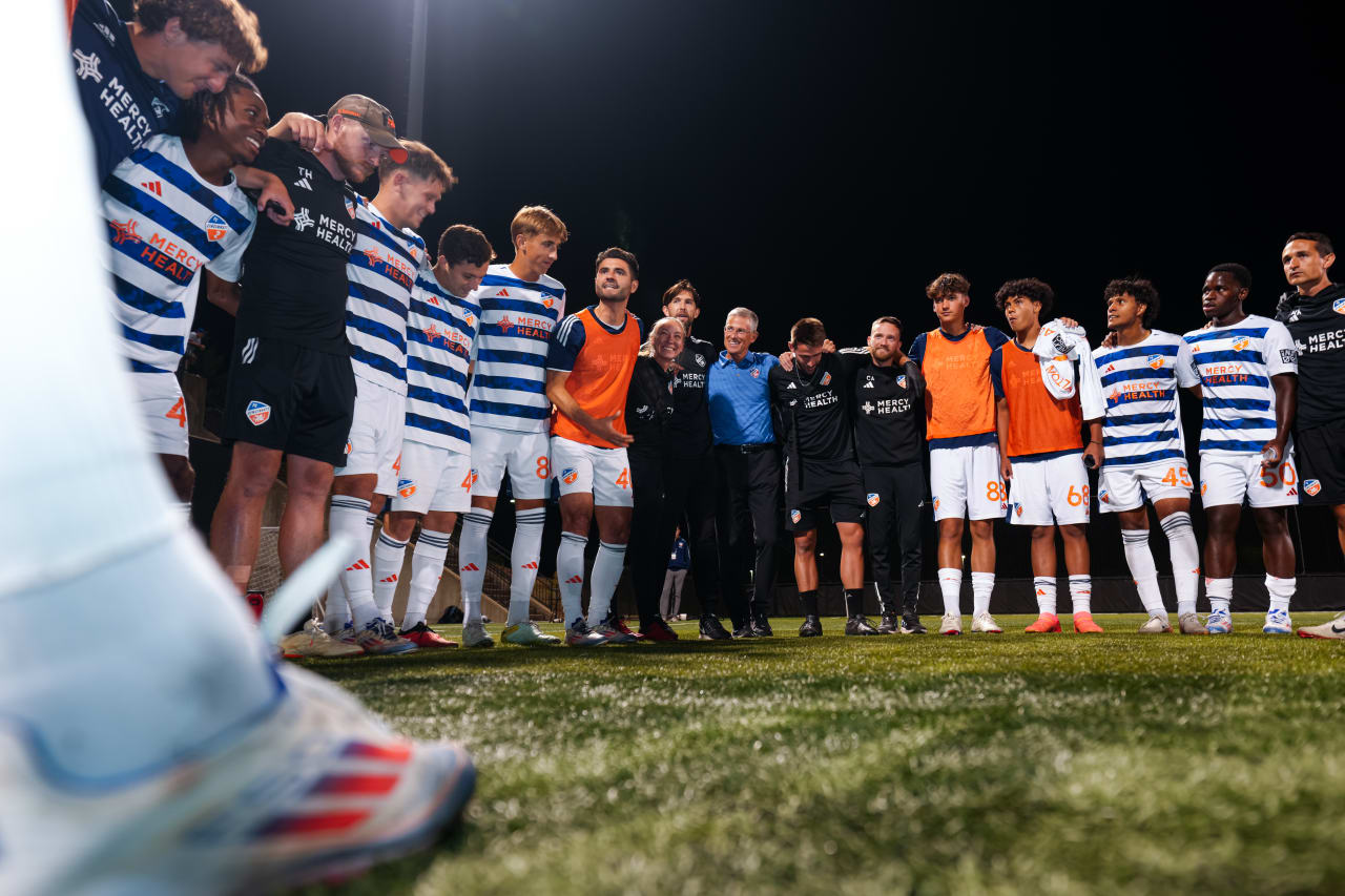 HIGHLAND HEIGHTS, KENTUCKY - SEPTEMBER 15: FC Cincinnati 2 against Columbus Crew 2 on September 15, 2024 at Scudamore Field at Northern Kentucky University in Highland Heights, Kentucky.